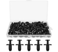 Adiwo Plastic Rivet Fasteners, 60 PCS Car Body Retainer Clips Set, 6mm Expansion Rivets Plastic, Push Type Retainer Clips, Bumper Clips, Universal Automobile Trim Panel Clip