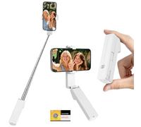 Adiwo Portable Pocket Selfie Stick, Extendable Mini Selfie Stick for 4-7" Phones, with Wireless Remote Control Button, Extends from 12-70cm, 109g Lightweight, for Live Streaming,Vlog,Content Creation