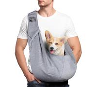Adiwo Puppy Carrier - Reversible Hands-free Dog Carry Sling for Small & Medium Dogs & Cats, Soft & Comfortable, Adjustable Dog Carrier Bag Shoulder Tote for Outdoor Walking, Travel & Shopping