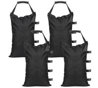 Adiwo Sandbag Weights Bags, 4 Pack Gazebo Heavy Duty Sandbag, 4 Freely Adjustable Straps, Waterproof PVC Coating, Tent Sandbags with Handles, Reusable for Gazebos, Parasols, Tents, Trampolines