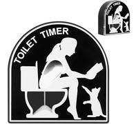 Adiwo Toilet Hourglass, 3 Minutes Toilet Hourglass Sand Timer, Creative Toilet Stool Hourglass Timer, Sand Clock with Prints, Children Brushing Timing Funny Gifts for Anniversaries Birthdays Parties