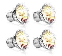 Adiwo Tortoise Heat Lamp, E27 Spiral Reptile Heating Bulb, 75W UVA UVB Heat Spotlight Basking Lamp, Winter Warm Light Halogen Heated Bulb for Aquarium Reptile/Lizards/Turtle/Snakes (4Pcs)