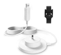 Adiwo USB Charging Station for Tonies, 1.8M Cable 9V Charger for Toniebox Original, Good Replacement of Original Power Cord, Includes Black Cable Ties for Easy Organization, White