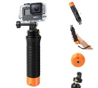 Adiwo Waterproof Floating Handle Grip, Floating Hand Grip with Lanyard, Camera Handler & Handle Mount Accessories Kit for GoPro Hero 13/12/11/10/9/8/7/6/5/4/3/3+/2/1 Session Max DJI Osmo Action Camera