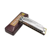 ADIYA Harmonica Suzuki Folkmaster Standard Beginner Diatonic Blues Harmonica 10 Holes Key of C Musical Gift (Eb)