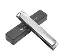 adiya Swan Harmonica 24 Hole Polyphonic, Key of C, Brass, Professional, C Key A/B/D/E/F/G/A #/C #/D #/F #/G #, Beginner to Adult