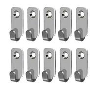 Adiyer 10pcs Heavy Duty Hanger 304 Stainless Steel Wall Mounted Mini J Hook for Mirror Picture Frames Hanging Wire/D Rings/Keyhole Hangers