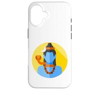 Adiyogi Adhi Yogi Shiva Mahadev Blue Hindu Maha Shivratri Case for iPhone 16