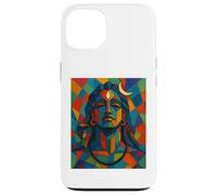 Adiyogi Shiva Modern Cubist Stained Glass Style God of Yoga Case for iPhone 13