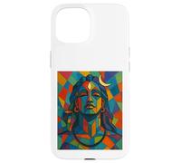 Adiyogi Shiva Modern Cubist Stained Glass Style God of Yoga Case for iPhone 15