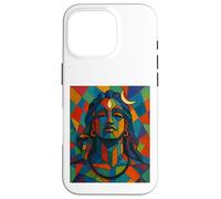 Adiyogi Shiva Modern Cubist Stained Glass Style God of Yoga Case for iPhone 16 Pro