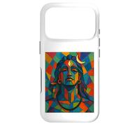 Adiyogi Shiva Modern Cubist Stained Glass Style God of Yoga Case for iPhone 17 Pro