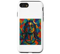 Adiyogi Shiva Modern Cubist Stained Glass Style God of Yoga Case for iPhone SE (2020) / 7/8