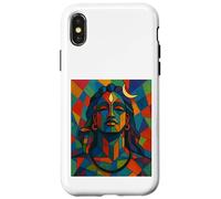 Adiyogi Shiva Modern Cubist Stained Glass Style God of Yoga Case for iPhone X/XS