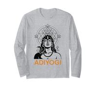 Adiyogi Shiva Sri Yantra Sacred Geometry God of Yoga Long Sleeve T-Shirt