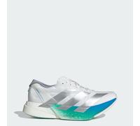 adidas Womens Adizero Adios Pro 4 Neutral Running Shoes Crystal White/Matte Silver/Glory Green 5
