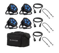 ADJ Mega Hex Par Flat LED Par Can & Carry Bag Bundle