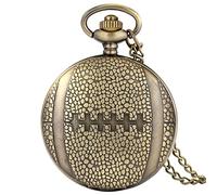 ADJAN Creative Football Design Quartz Pocket Watch Sports Souvenir Training Soccer Balls Pendant Futbol Voetbal Clock Collection Gifts,Rugby