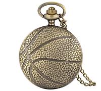 ADJAN Creative Football Design Quartz Pocket Watch Sports Souvenir Training Soccer Balls Pendant Futbol Voetbal Clock Collection Gifts,Basketball