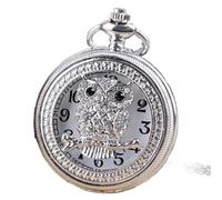 ADJAN Gold Luxury Premium Digital Display Quartz Pocket Watch Ladies Vintage Elegant Pendant Necklace Best Gift,XH003,Silver