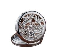 ADJAN Retro Mechanical Pocket Watch Dragon Play Ball Steampunk Skeleton Hand-Wind Flip ClockWatch with Chain Double Hunter Gift,Type A 3