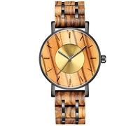 ADJAN Wooden Watch Men Quartz Watches Luxury Sports Wood Wristwatch Waterproof Clock Male Business Relogio Masculino,Zebra Wood Watch