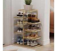 Adjuble 5-Tier d Shoe Rack, Veal Narrow Metal Sto Shelf, Double Row Lar Capaci nizer for Entryway, Closet, Slish Shoe Tower with Adjuble Shelves
