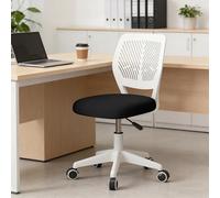 Adjuble Armless Drafting Chair - Swivel Home Office Stool with Back Rolling Desk Chair for t Perfect for Office & Studio Use