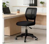 Adjuble Armless Swivel Drafting Chair for Home Office - Rolling Stool with Back Support Perfect Desk Chair for t and li