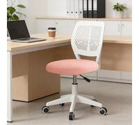 Adjuble Armless Swivel Drafting Chair Home Office Desk Stool with Round Rolling Base table Back Support Ideal for Work and Study