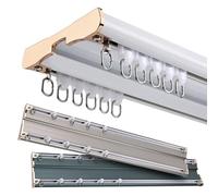 Adjuble CeilingMounted Rod System for Renters Rod with Smooth Rollers 11.2ft (340) for Balcony Camper Shower Gray Easy Inllat