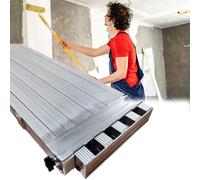 Adjuble coping Aluminum Scaffold Plank 3-5.4 Ft, Heavy-Du Skid-Proof Work Platform, 135.5cm Ladder Accessory, Cross Brace for Safe
