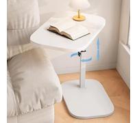 Adjuble CSD Side Table with 360° Rotating Tray - Versatile Nightnd for Sofa Bedside Living Room & Bedroom Max Load 30kg Height 45 80cm Slish & Functal Fur.