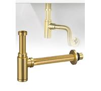 Adjuble inless Steel P Trap Drain Assembly Flexible Sink Drain Pipe for Bathroom Vani Round Design Easy Inllat Ideal for Home Plumbing Soluts