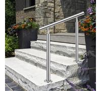Adjuble Outdoor il for 1-4 Steps | Modern Garden Railing with Double Posts | Weather-Resint and Easy to Inll | Slish Safe Solut for Concrete Steps and Patios