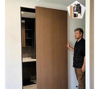 Adjuble Sliding Barn Door Hardware Kit - 70-180cm, Smooth Rollers, Soft Close, No Floor Track, Perfect for 160cm Doors, Easy Inllat, Slish Design, & Quiet