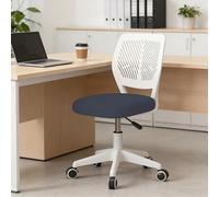 Adjuble Swivel Drafting Chair - Armless Home Office Desk Stool with Back Round Rolling Seat for t Ideal for Work and Study
