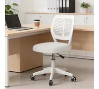 Adjuble Swivel Drafting Chair - Armless Home Office Stool with Backrest Rolling Desk Chair for Creative Worpaces Design Height Adjuble