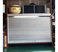 Adjuble Tambour Doors Kit ABS Rollup Cabinet Doors Foldable Interior Doors for Kitchen Laundry Room Custom Sizes (102x84cm/40x33in)
