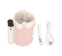 Adjust Milk Warmer Bag, Baby Bottle Warmer Bag Portable Bottle Warmer Rechargeable Universal Milk Warmer Bag for Travel Home(Pink)