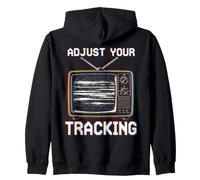 Adjust Your Tracking Gen X Vhs Retro Zip Hoodie