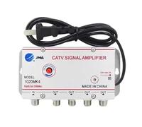 Adjustable 1 In 2/3/4/6/8 Out Cable TV Splitter Amplifier 20dB Digital Antenna Signal Booster(1 in 4 out)