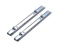 Adjustable 1 Pair Drawer Slides for Keyboard Shelf - Under Desk Ball Bearing Runners, 285mm/12in, White - Smooth Gliding Computer Shelf/Drawing Solution