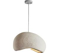 Adjustable 11.82in Japanese Resin nt Light Fixture with Concrete Dome Modern Lar Hanging Lamp for Dining Room & Kitchen Island - Slish Lamparas Coles
