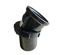 Adjustable 110mm Soil Pipe Black Push Fit Elbow Bend Single Socket spb48