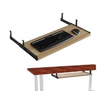 Adjustable 14-Inch Versatile Keyboard Tray Expandable Drawer for Home & Office Sliding Support for Desks Space-Saving Design Workspace Solution