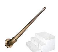 Adjustable 16FT Antique Bronze Wall-Mounted Grab Bar - Wrought Iron Safety Support for Bathrooms, Corridors & Steps - Ideal for Balance & Leaning Solutions