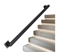 Adjustable 16ft Wrought Iron RailingModern Industrial Metal Banister for Indoor/Outdoor Use Cumizable Height 1ft to 20ft Durable Safety Guardrail System