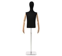 Adjustable 170-218 Cm Mannequin With Base Male PP Black