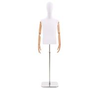Adjustable 170-218 Cm Mannequin With Base Male PP White